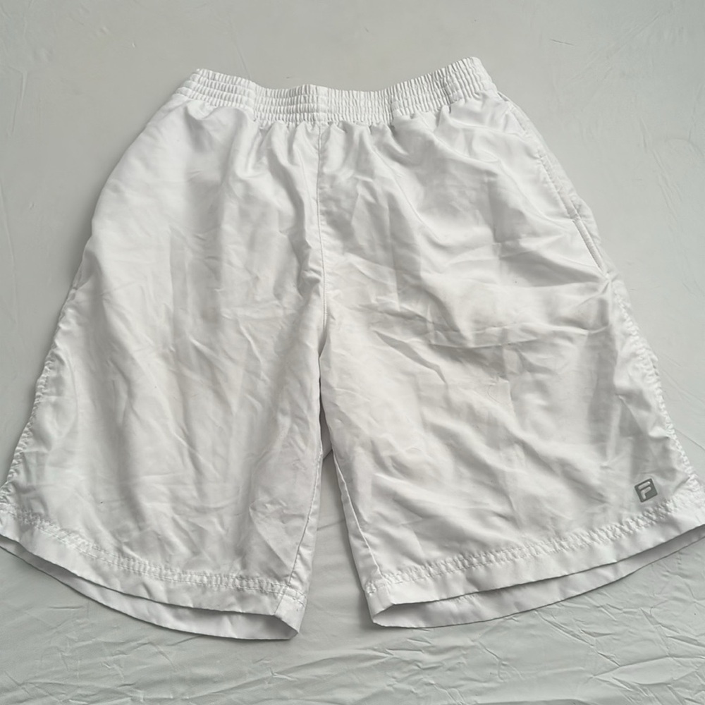 Fila white lightweight tennis shorts